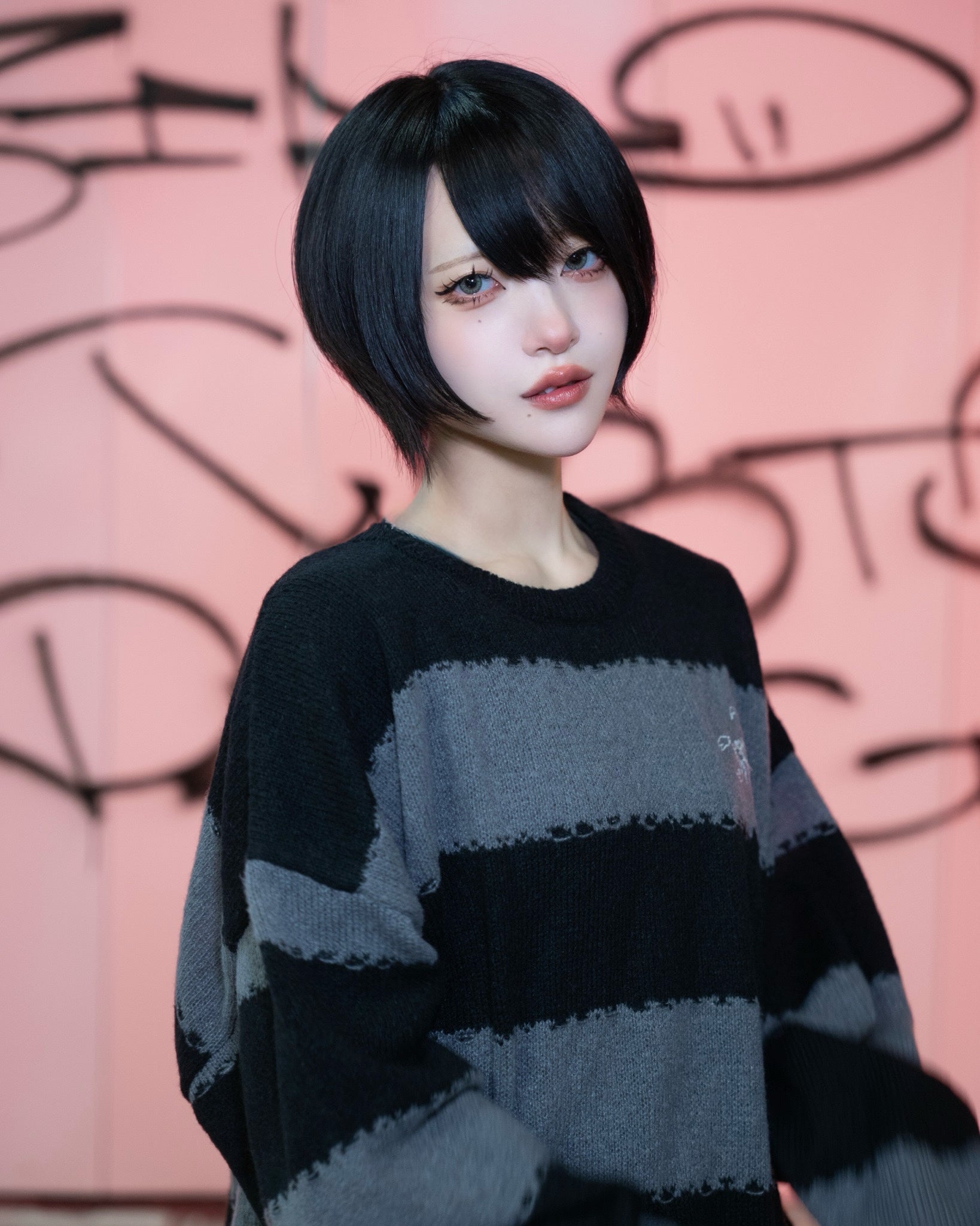 [转售]凸状蝎子镶边针织衫