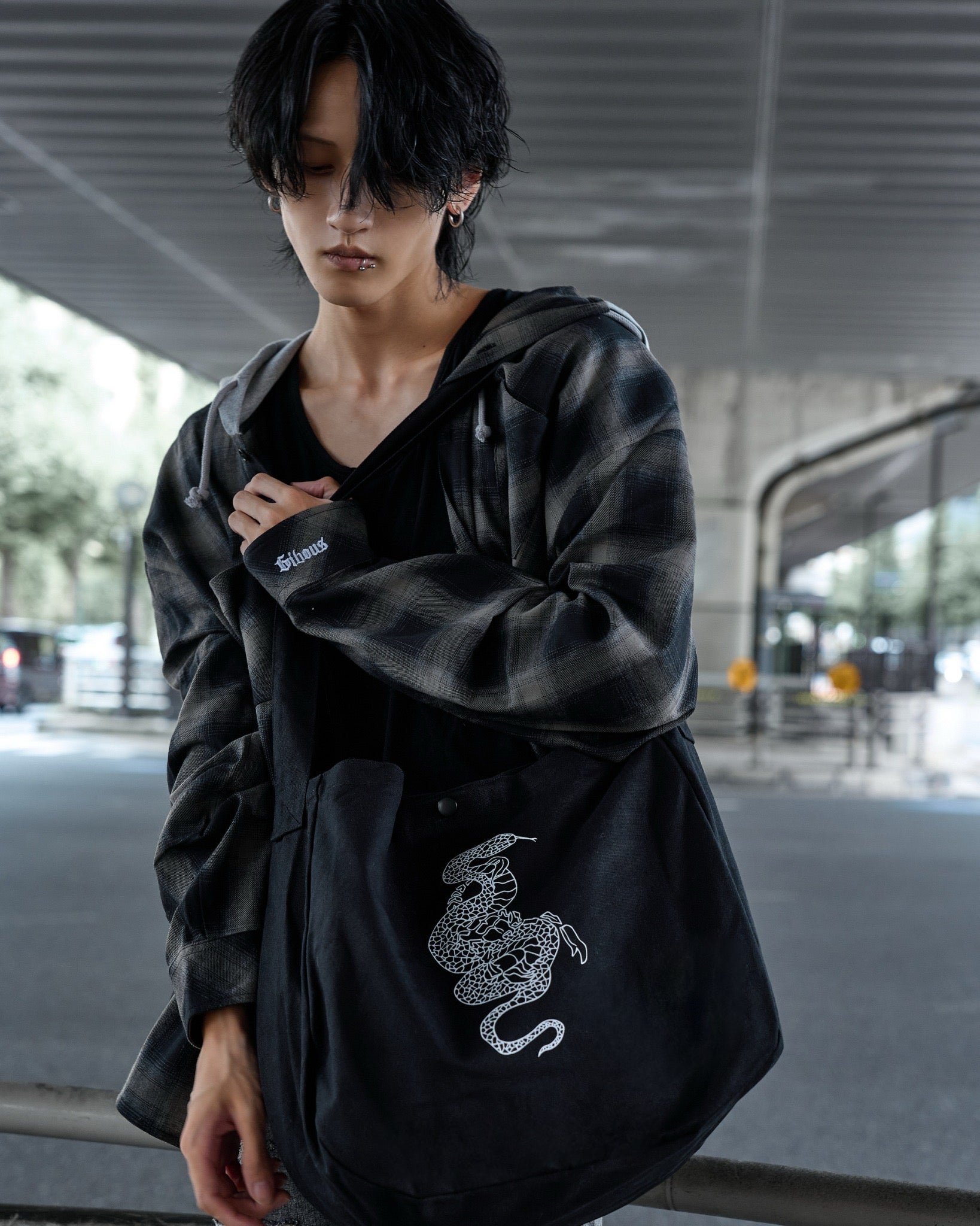 gibous snake scorpion newspaper bag