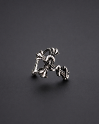 gibous snake cross ear cuff