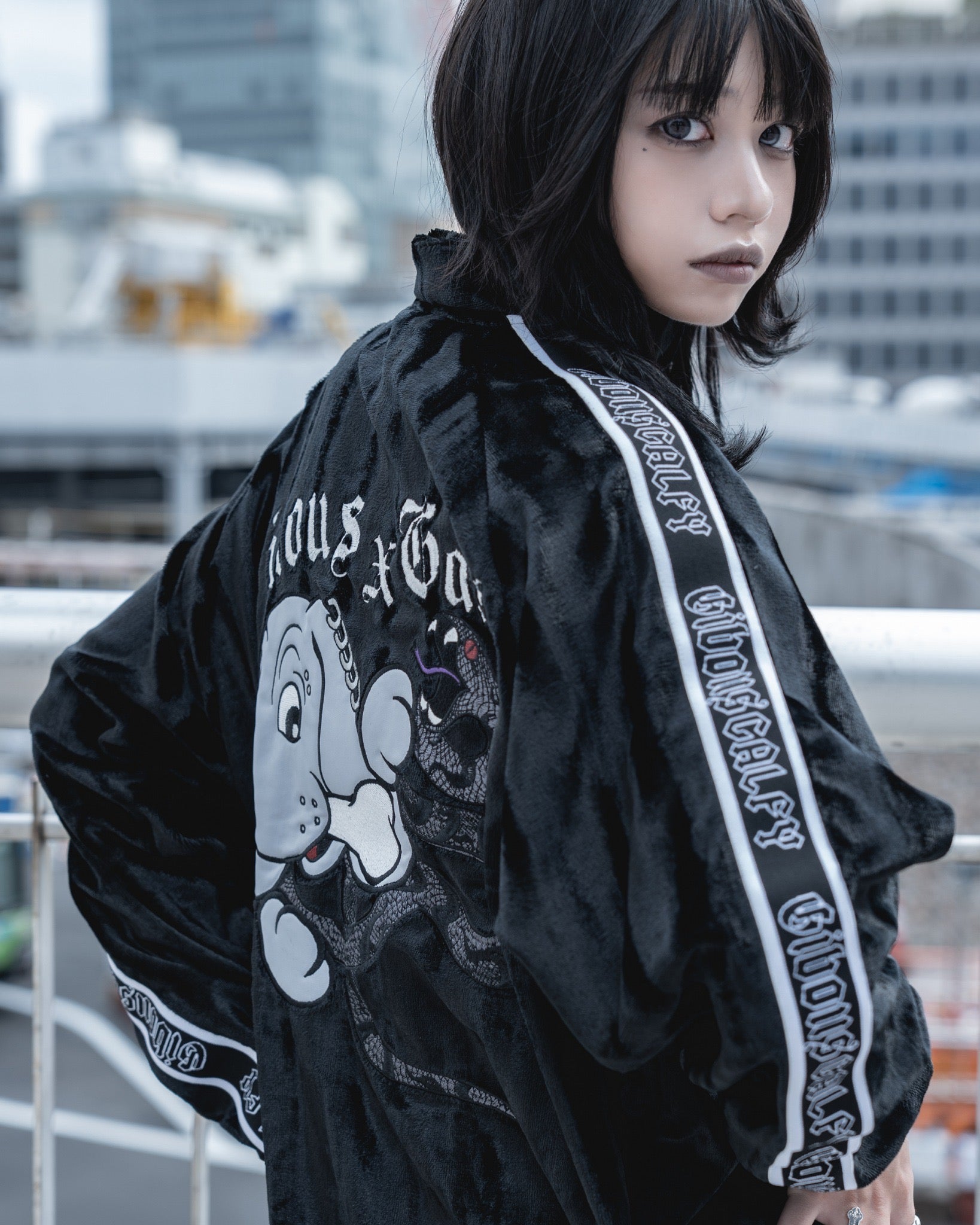 【受注生産】gibous×GALFY velour track jacket set up