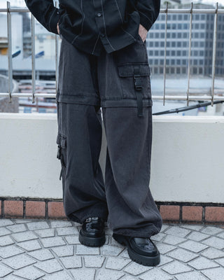 【再販】gibous scorpion zipper cargo trousers dark denim