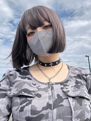 gibous belt studs snake cross choker