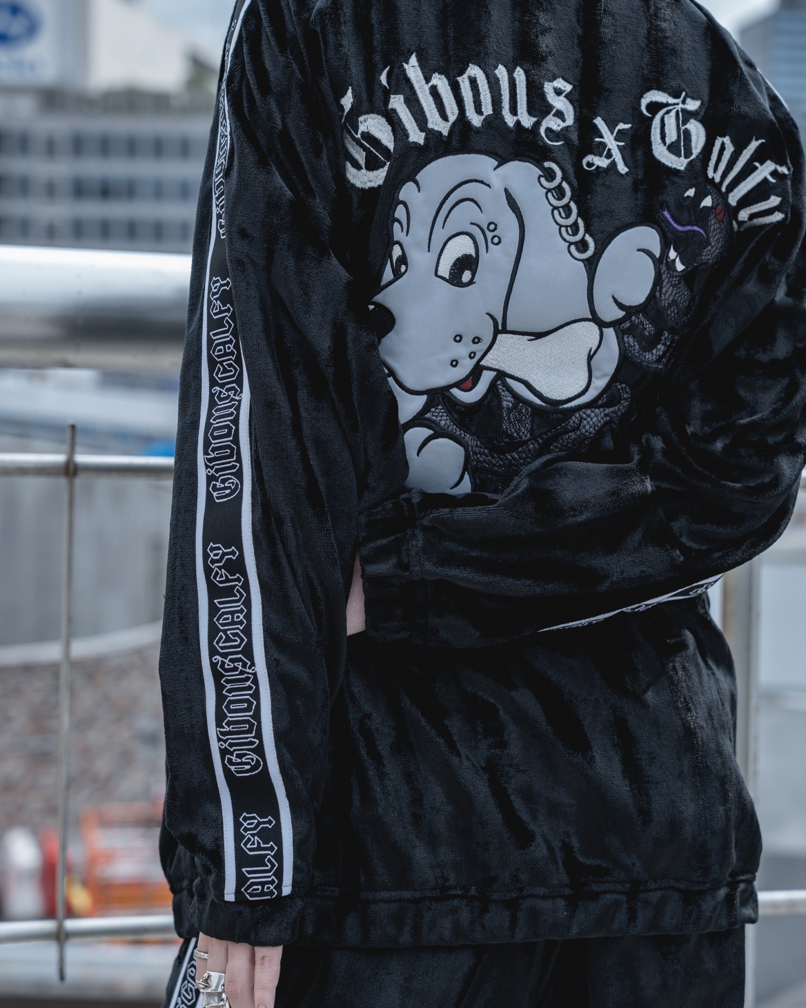 【受注生産】gibous×GALFY velour track jacket set up