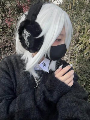 gibous snake cross black fur earflap