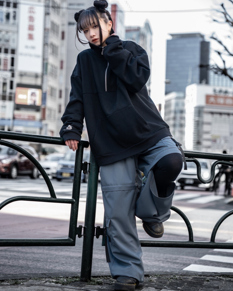 【再販】gibous scorpion zipper cargo trousers gray
