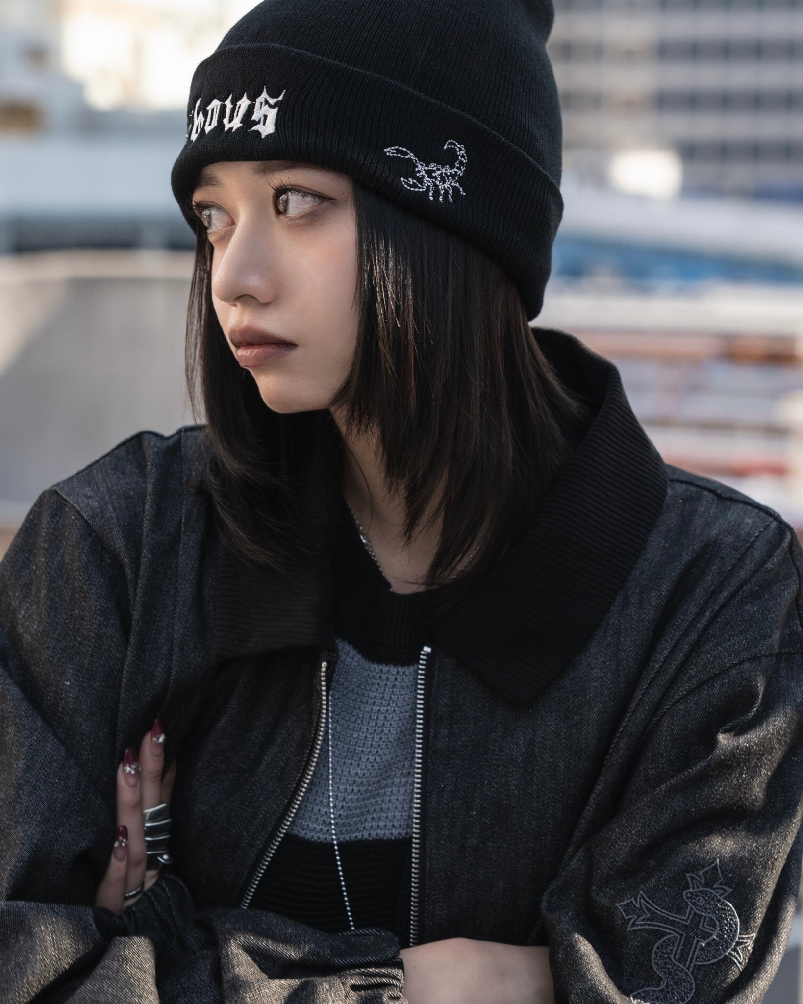 gibous gothic logo beanie