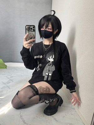 gibous logo illustration snakecross sweatshirt