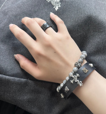 gibous belt studs snake cross band
