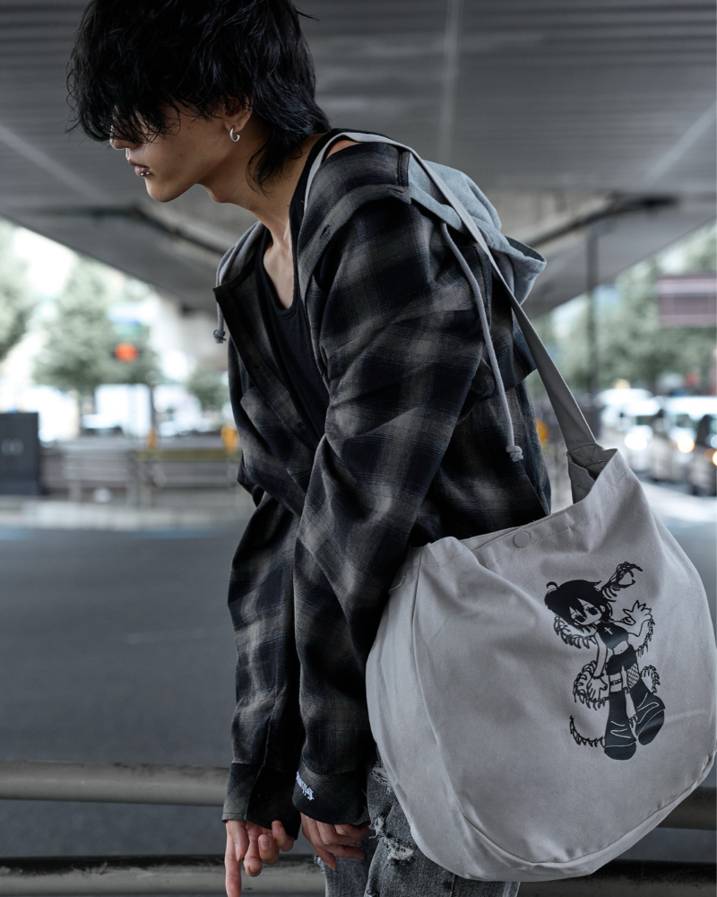 gibous snake bone girl newspaper bag