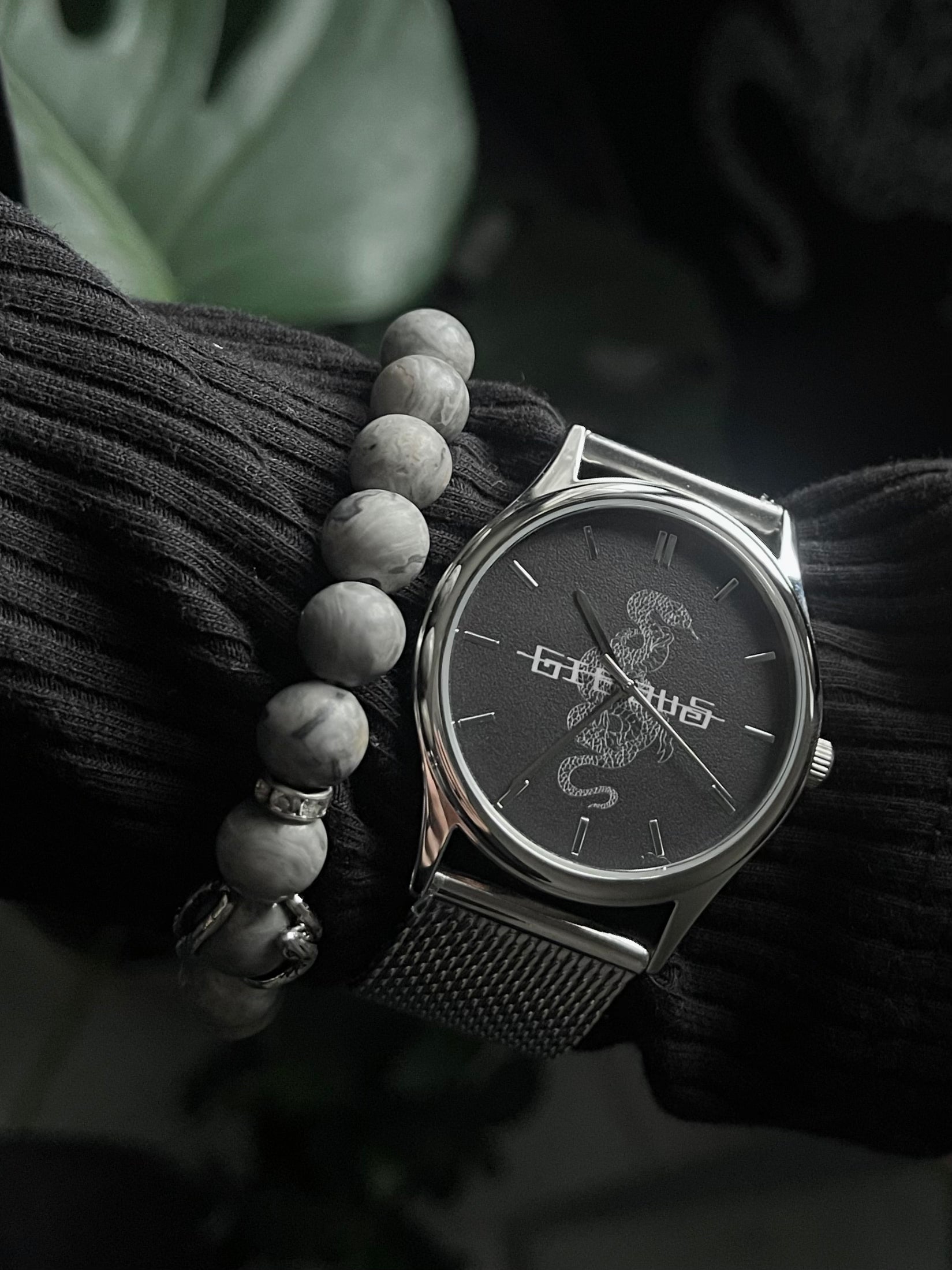 【再販】gibous snake scorpion stainless steel belt watch