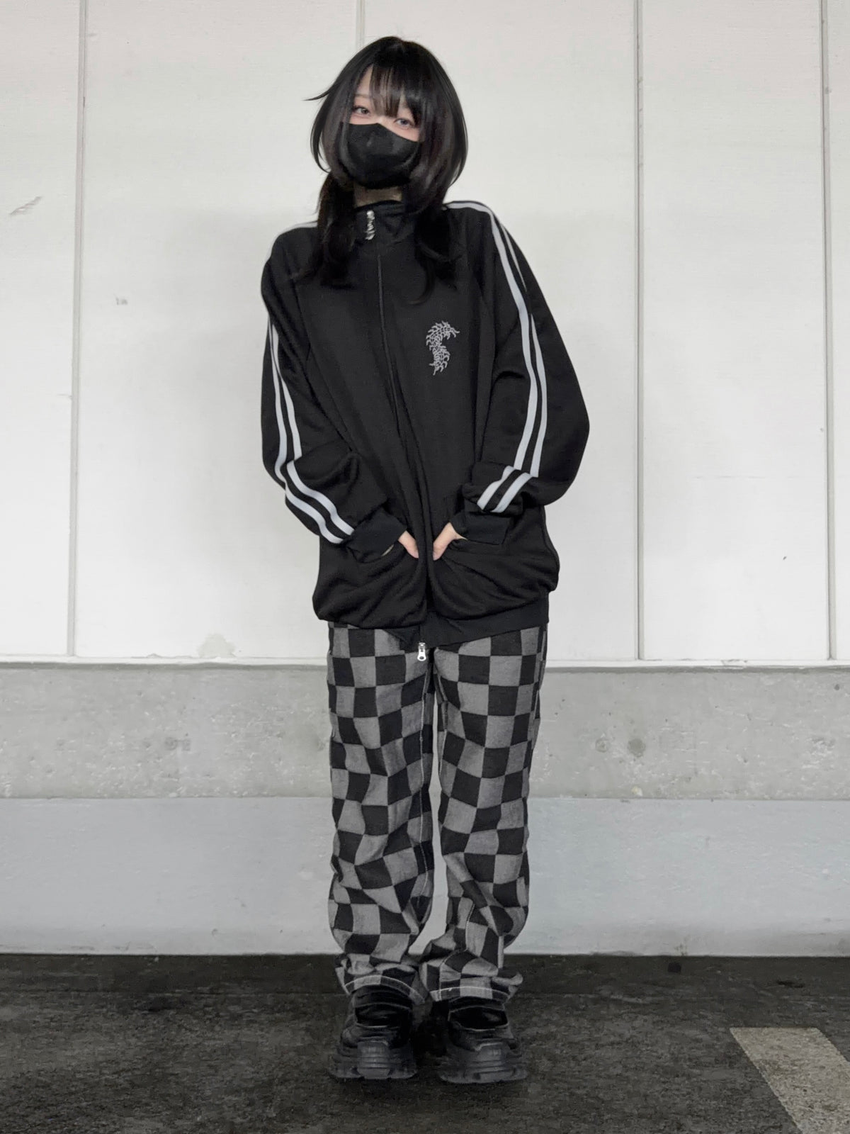 gibous centipede track jacket dark