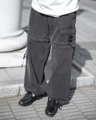 【再販】gibous scorpion zipper cargo trousers dark denim