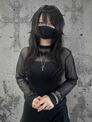 【再販】gibous tattoo sheer tops