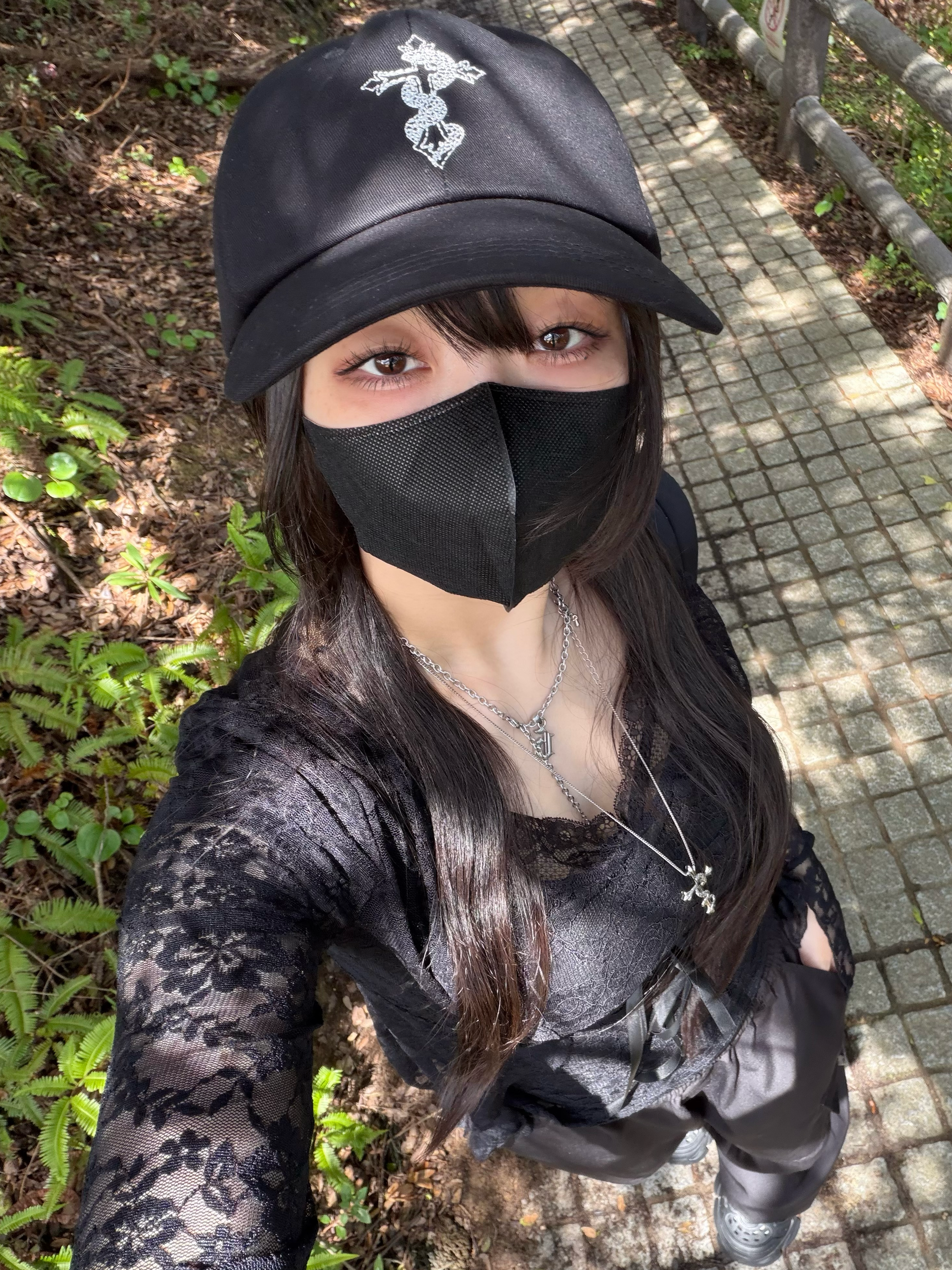 gibous snake cross long bill cap black