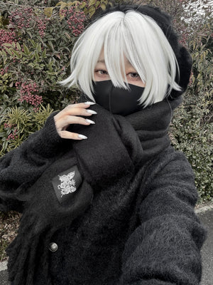 gibous×dependoll butterfly snake tag muffler dark