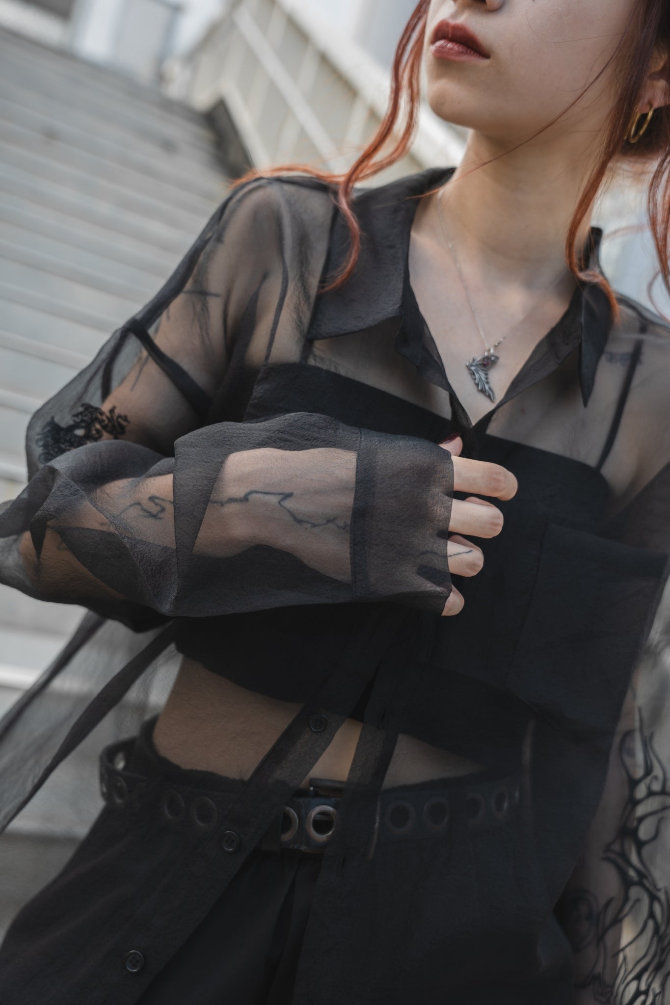 gibous tattoo sheer shirt