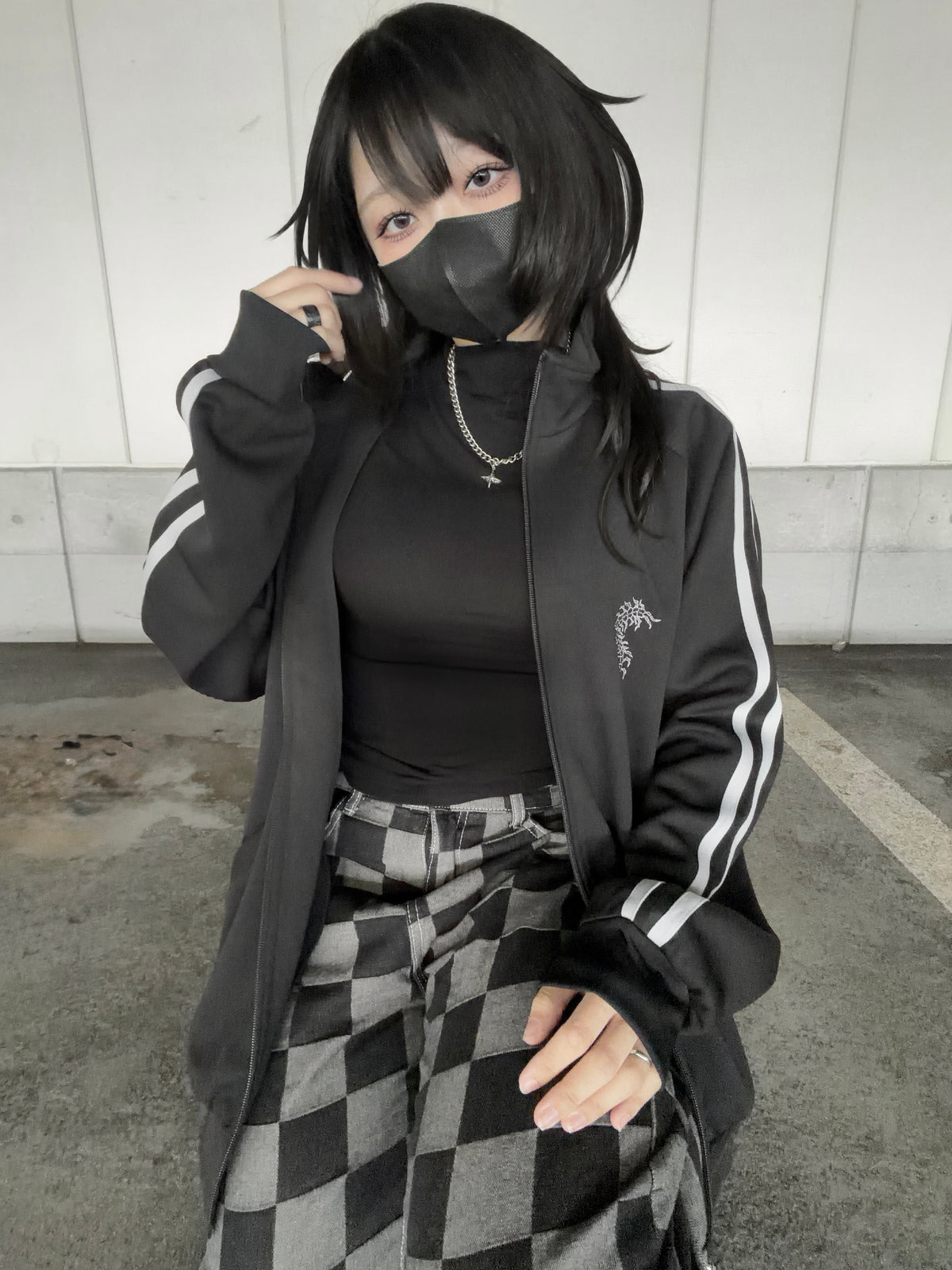 gibous centipede track jacket dark