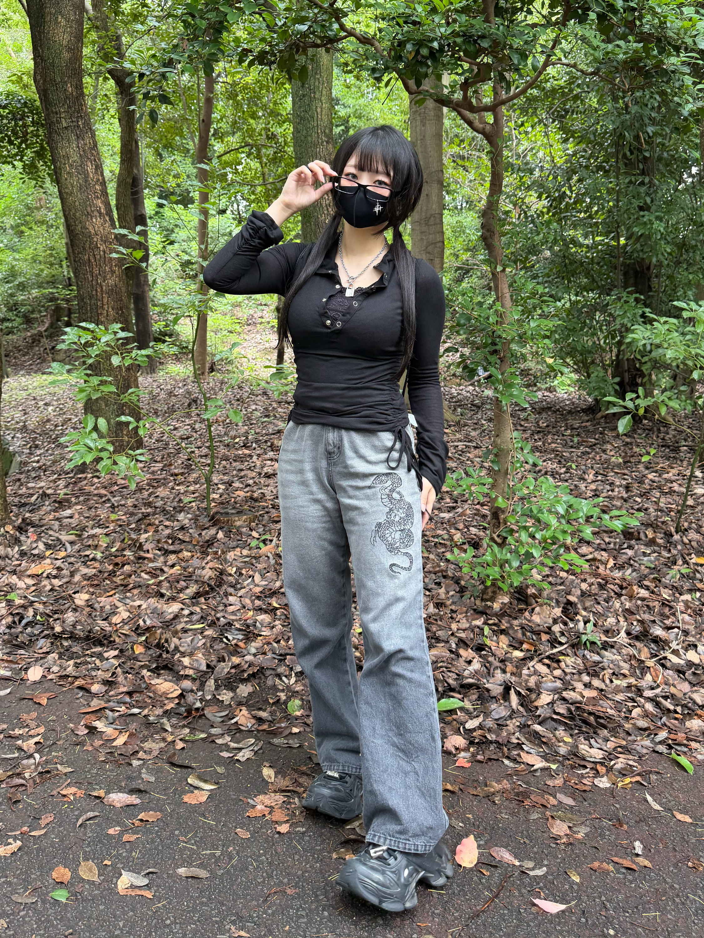 【再販】gibous snake scorpion smokey gradation denim