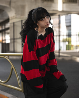 【再販】gibous scorpion mesh chuck border tops red×black