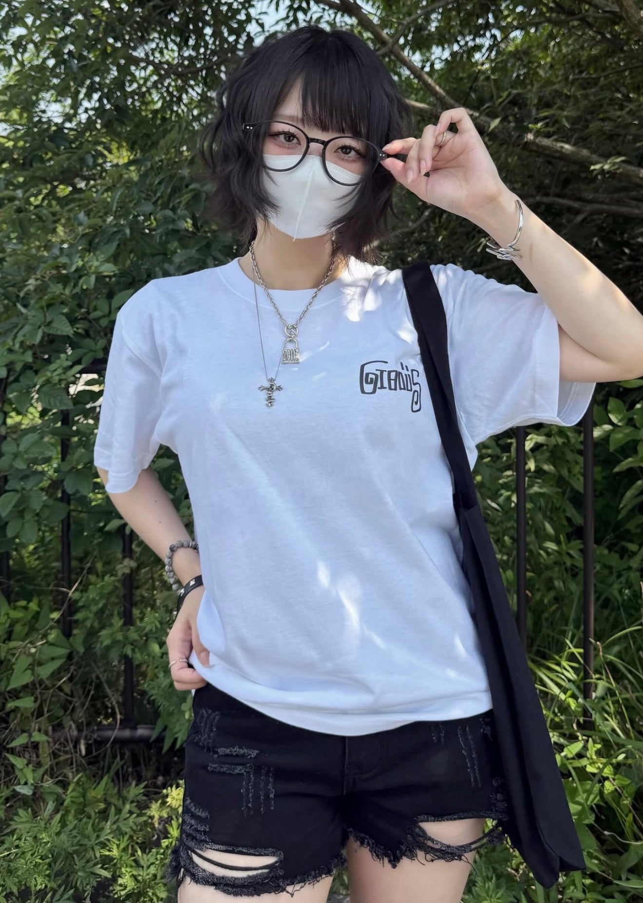 【再販】gibous snake scorpion black rim glasses