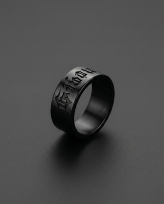 gibous gothic logo ring black