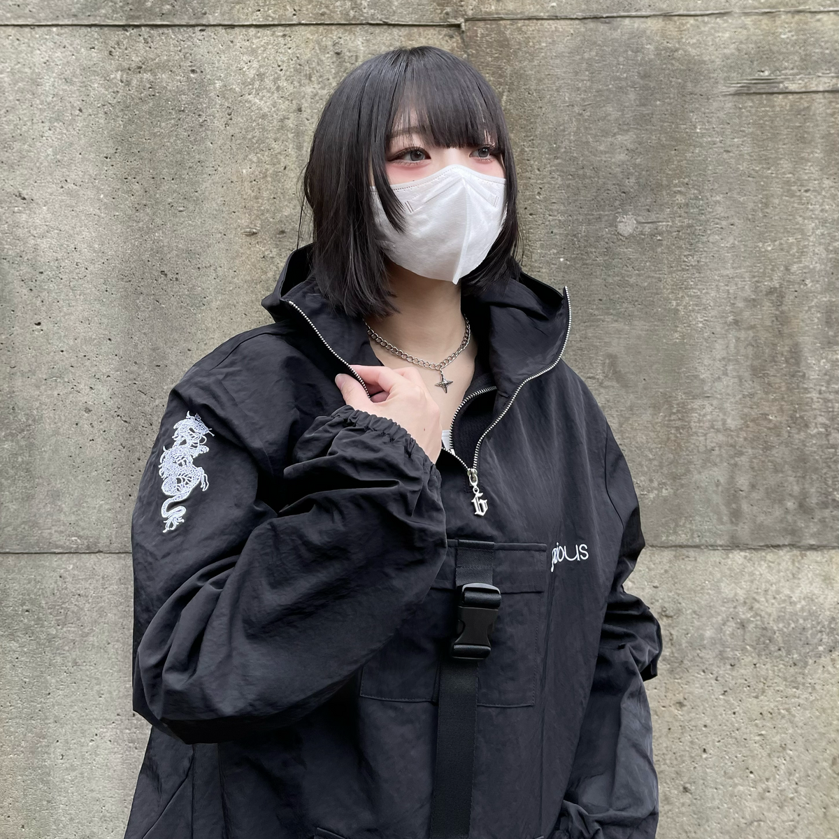 Gibous powder cross snake parker パーカー 再販】gibous powder cross snake parker