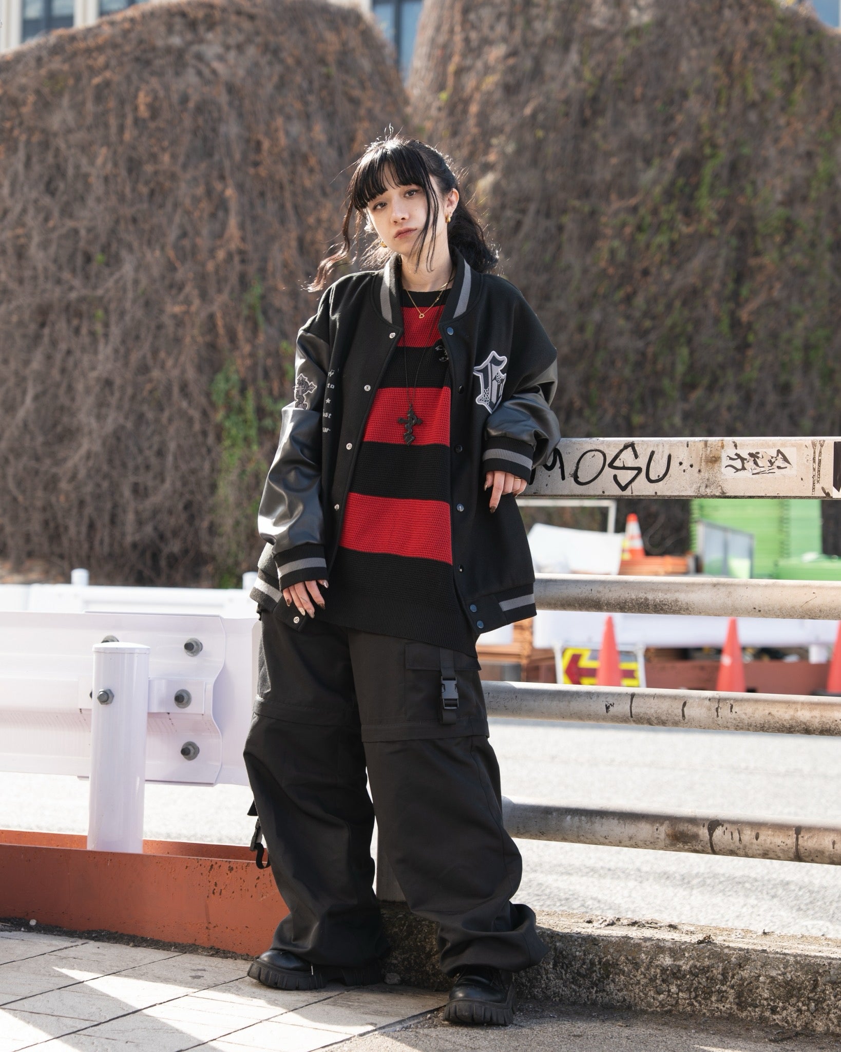 【再販】gibous G snake cross dark stadium jacket