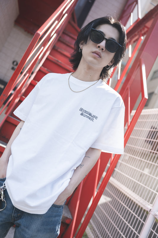 gibous onepoint summer logo tshirt white
