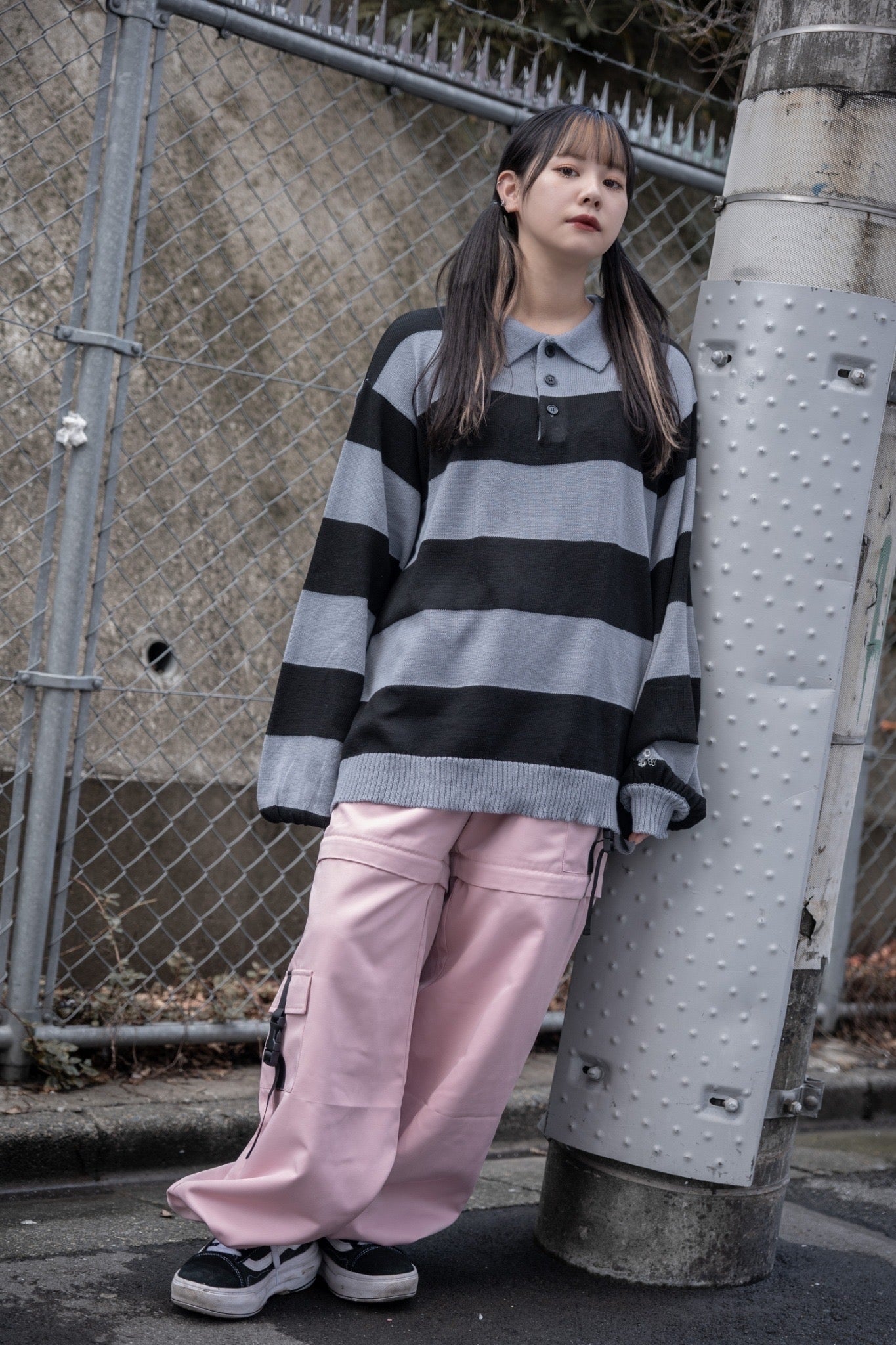 【再販】gibous scorpion zipper cargo trousers pink
