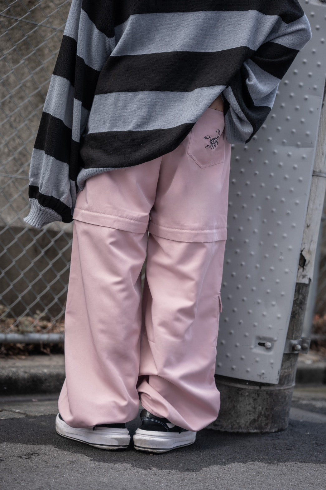 【再販】gibous scorpion zipper cargo trousers pink