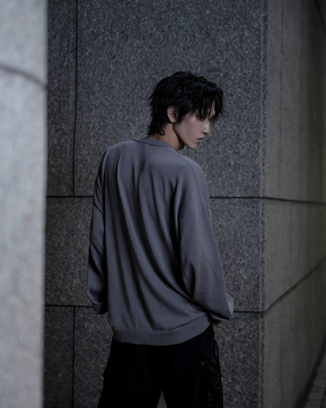gibous centipede light cardigan gray