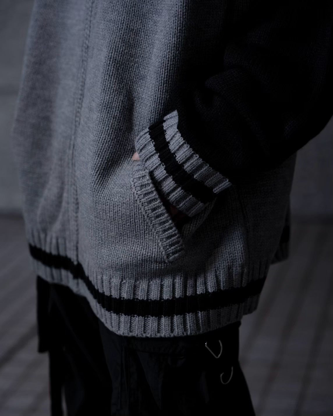 gibous G knit neck raglan knit  jacket