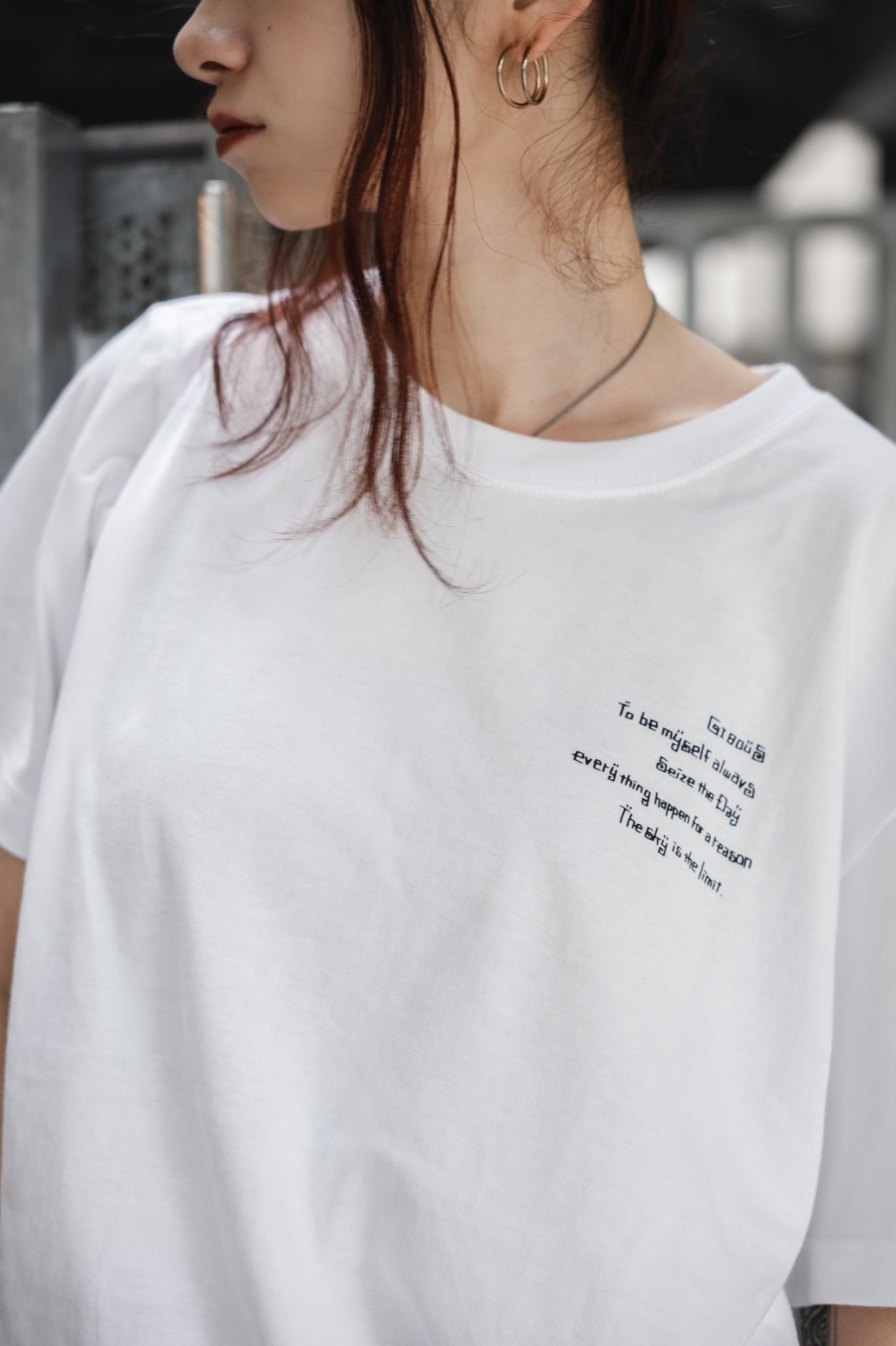 gibous to be myself always t shirt white