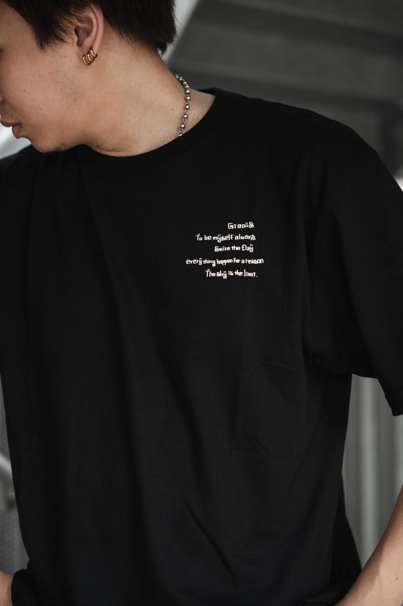 gibous to be myself always t shirt black