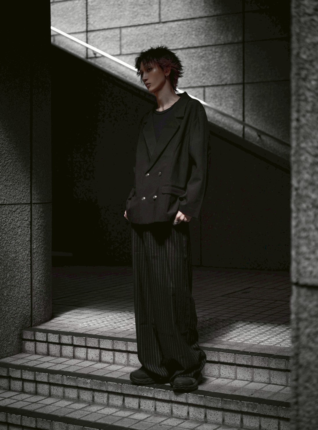 gibous Striped baggy pants