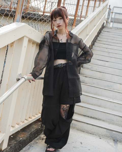 【再販】gibous tattoo sheer shirt