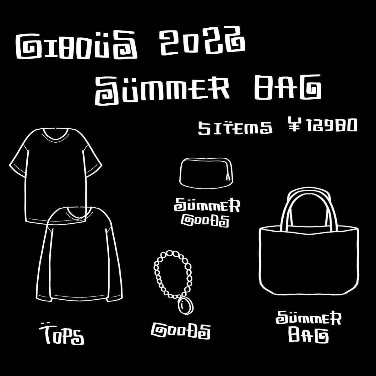 【数量限定販売】gibous 2022 summer bag