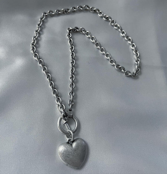 gibous logo Butterfly heart necklace