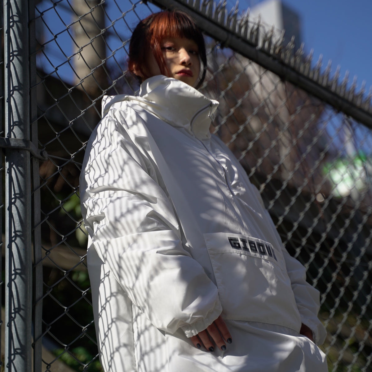 再販】gibous Wind hoodie white