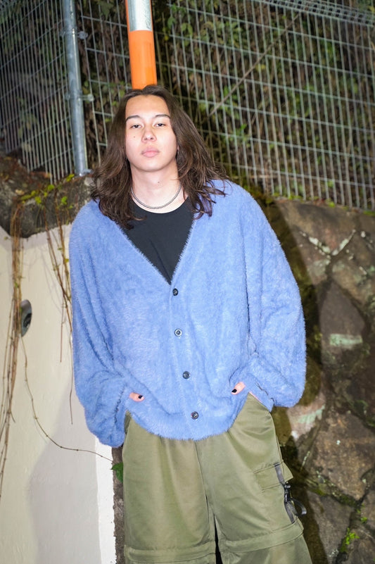 gibous mohair cardigan Lapis Lazuli