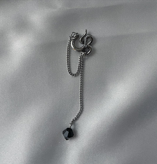 【再販】gibous snake chain stone pierce