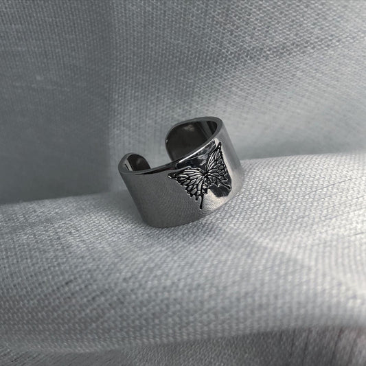 gibous butterfly ring