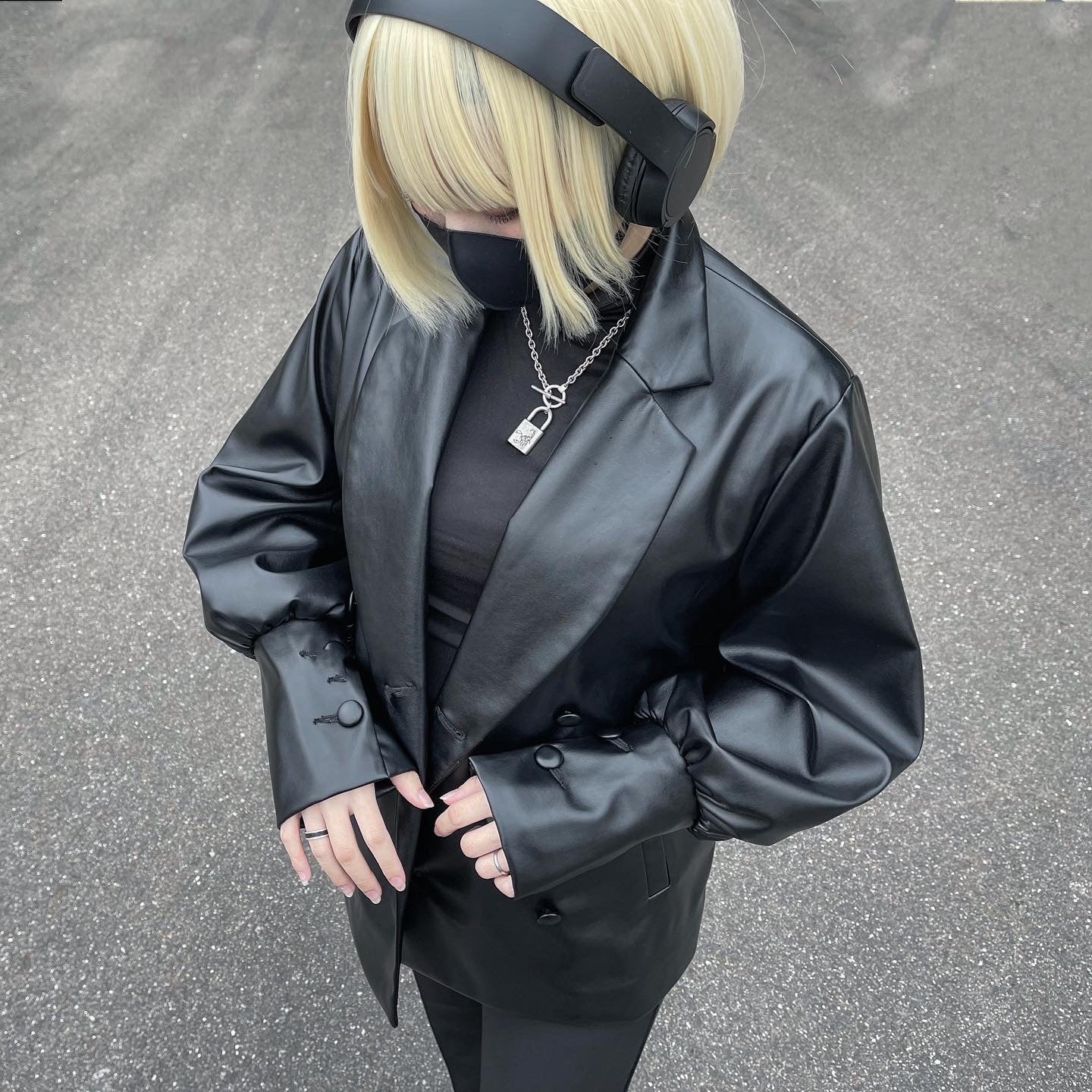 gibous fake leather jacket