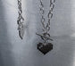 gibous digital heart necklace