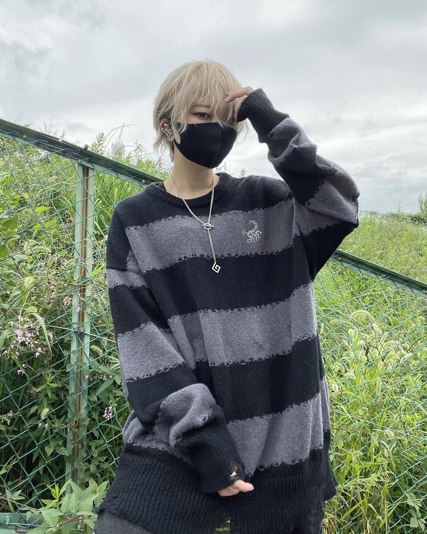 【再販】gibous scorpion border knit