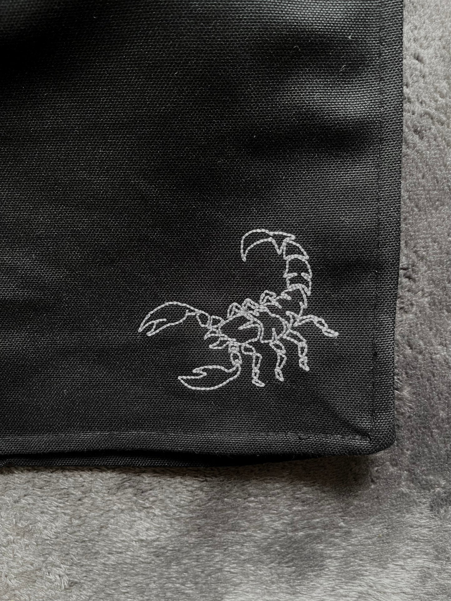 gibous scorpion black tote bag