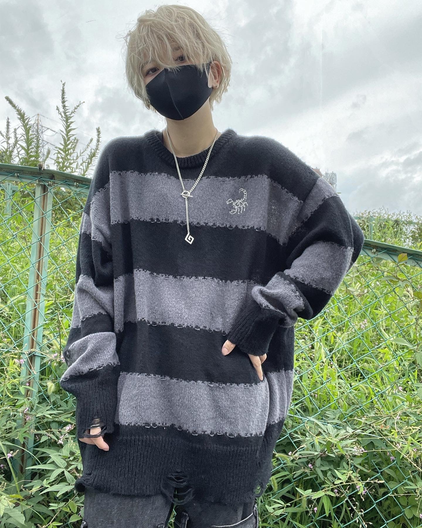 【再販】gibous scorpion border knit