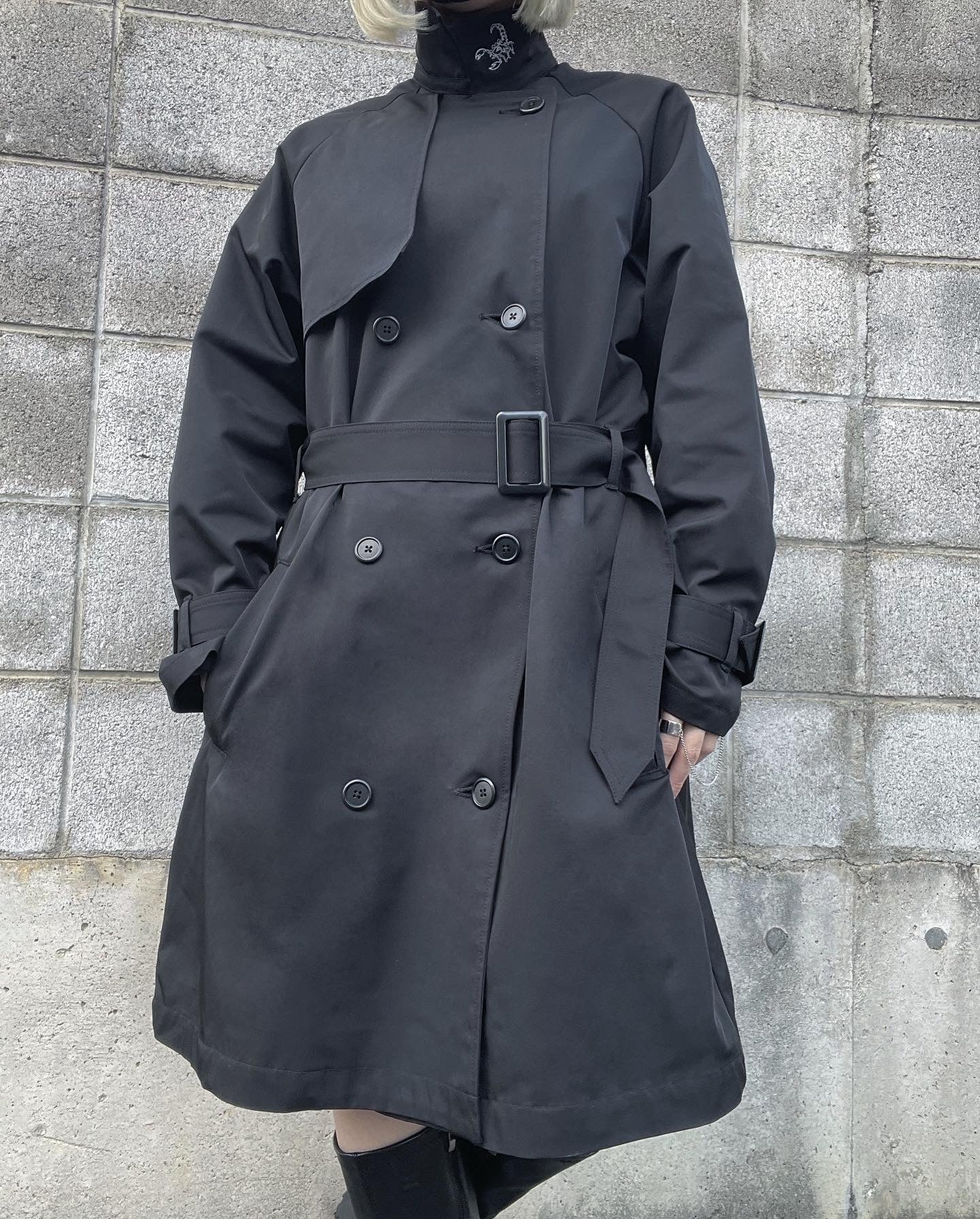 gibous butterfly trench coat