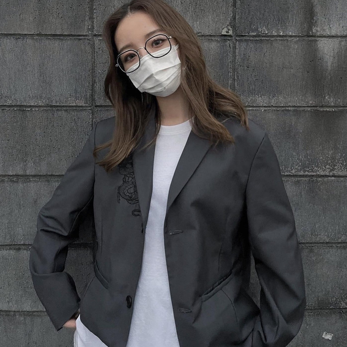 gibous snake scorpion jacket gray