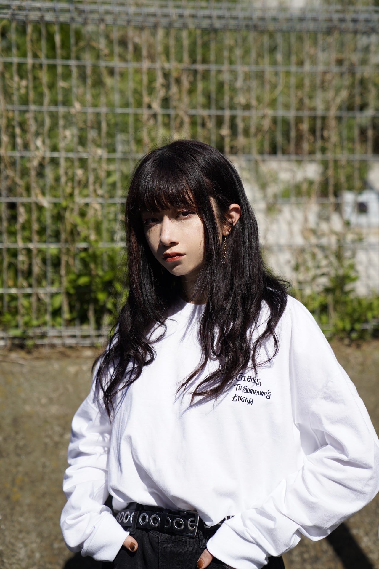 gibous longsleeve T White 誰かの好きに